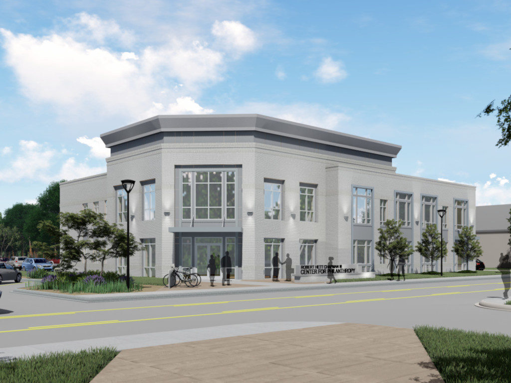Center for Philanthropy, Exterior Rendering 1, cropped